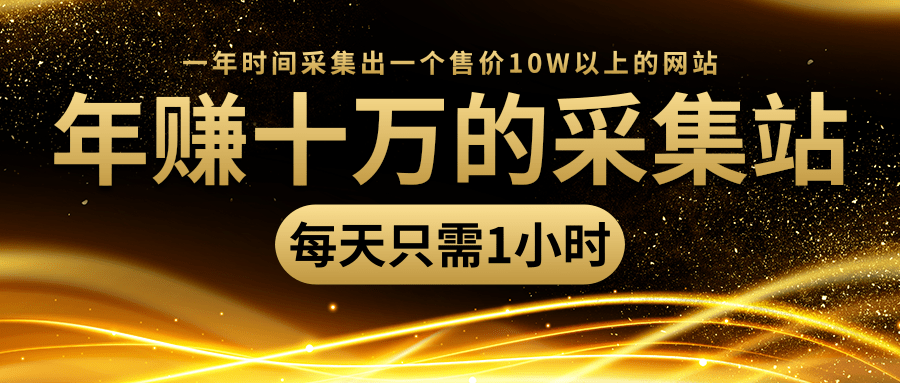 年赚十万的采集站,每天却只需要1小时,一年时间采集出一个售价10W以上的网站-资源宝库吧