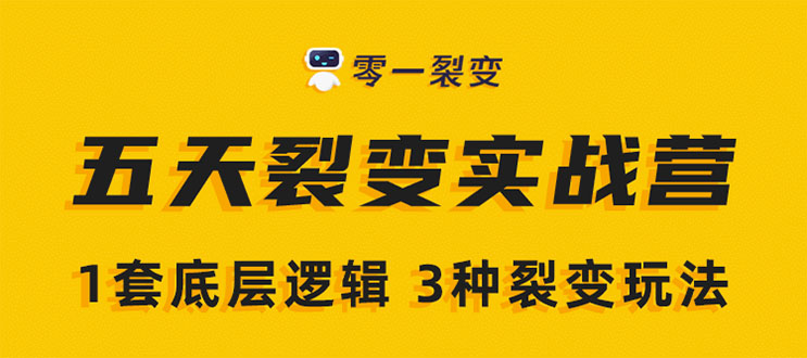 《5天裂变实战训练营》1套底层逻辑+3种裂变玩法,2020下半年微信裂变玩法-资源宝库吧