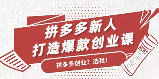 拼多多新人打造爆款创业课：快速引流持续出单，适用于所有新人-资源宝库吧