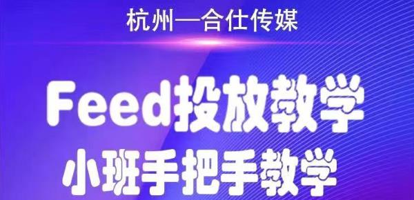 合仕传媒Feed投放教学,手把手教学,开车烧钱必须自己会-资源宝库吧