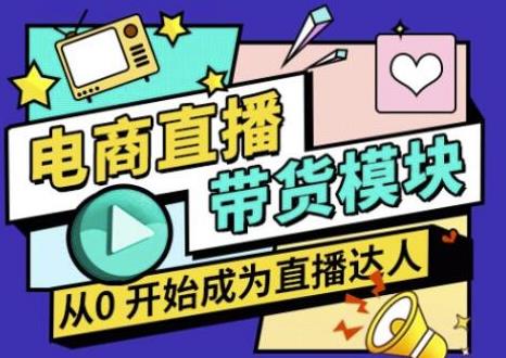 大鹏·电商直播带货课,系统学习直播带货各环节技巧和套路-资源宝库吧