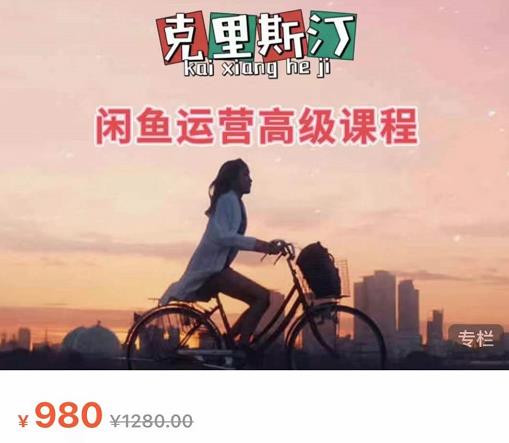 克里斯汀·闲鱼运营高级课程【2022新版】,视频内容非常凝练,适合小白入门-资源宝库吧