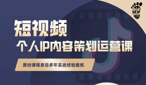 抖音短视频个人ip内容策划实操课，真正做到普通人也能实行落地-资源宝库吧