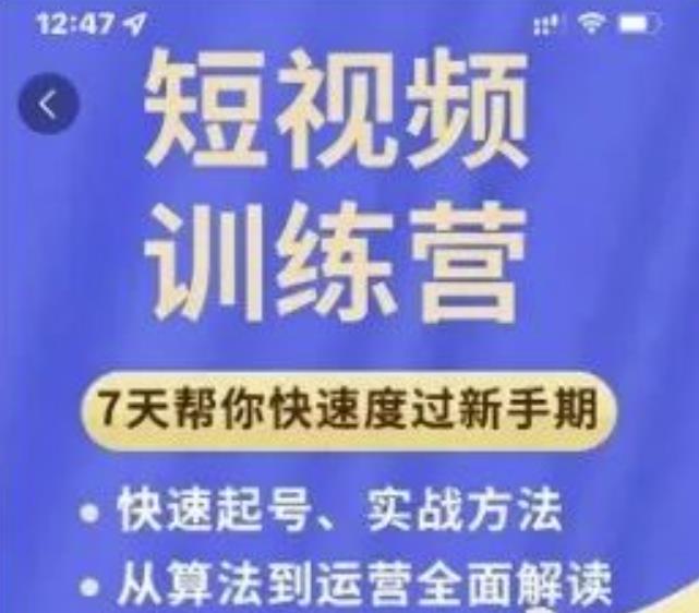 成哥从入门到精通7天短视频运营训练营,理论、实战、创新共42节课-资源宝库吧