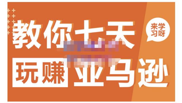 晟尧跨境·教你七天玩赚亚马逊,教你轻松玩赚亚马逊,适合小白学习-资源宝库吧