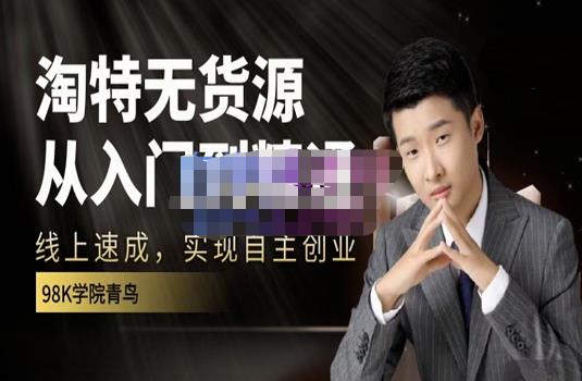 98k学院的淘特无货源线上速成课,从入门到精通,让你最小投入,最高回报-资源宝库吧