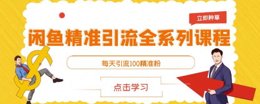 闲鱼精准引流全系列课程,每天引流100精准粉【视频课程】-资源宝库吧