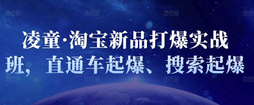 凌童·淘宝新品打爆实战班,直通车起爆、搜索起爆-资源宝库吧