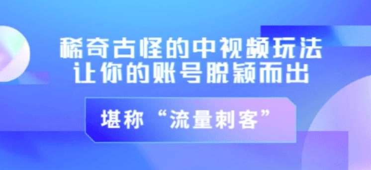 不讲李·稀奇古怪的冷门中视频冷门玩法，让你的账号脱颖而出，成为流量刺客！（图文+视频）-资源宝库吧