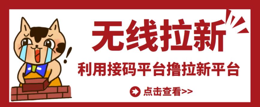 最新接码无限拉新项目,利用接码平台赚拉新平台差价,轻松日赚500+-资源宝库吧