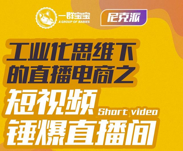 尼克派·工业化思维下的直播电商之短视频锤爆直播间,听话照做执行爆单-资源宝库吧