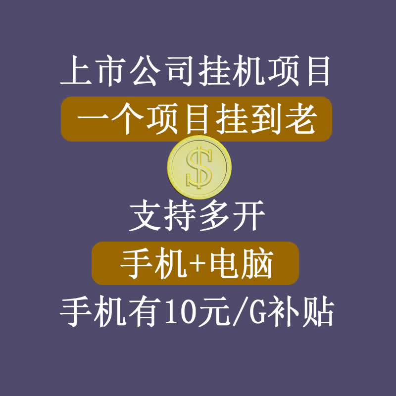 正规挂机项目,支持手机电脑一起挂,支持虚拟机多开,可以挂到老-资源宝库吧