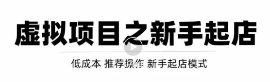 虚拟项目快速起店模式,0成本打造月入几万虚拟店铺!-资源宝库吧