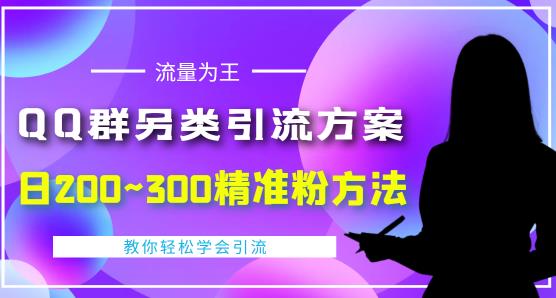 价值888的QQ群另类引流方案,半自动操作日200~300精准粉方法【视频教程】-资源宝库吧