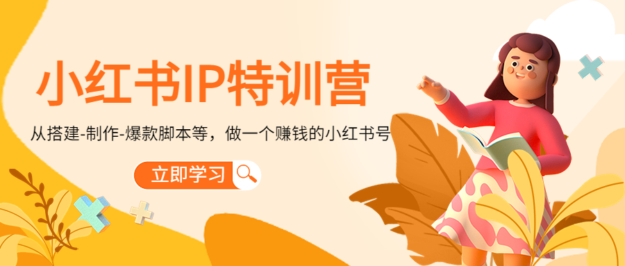 小红书IP特训营:从搭建-制作-爆款脚本等等,做一个赚钱的小红书号-资源宝库吧