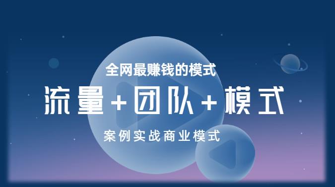 王冲老师《流量+团队+模式》商业模式实战课,全网最赚钱的模式-资源宝库吧