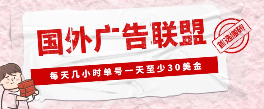 外面收费1980的最新国外LEAD广告联盟搬砖项目,单号一天至少30美金【详细玩法教程】-资源宝库吧