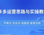 拼多多店铺运营思路与实操教程，快速学会拼多多开店和运营，少踩坑，多盈利-资源宝库吧
