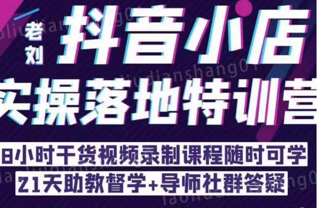 抖音小店实操落地特训营:抖音小店无货源精细化运营,抖店商品卡流量(22节)-资源宝库吧