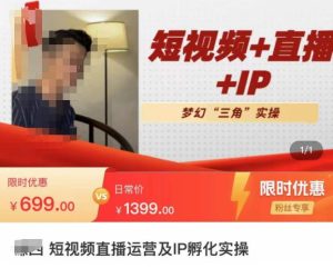 谦四·短视频直播运营及IP孵化实操,80节干货实操分享-资源宝库吧