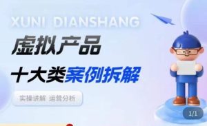 虚拟产品项目拆解课，十大类案例拆解分析运营玩法-资源宝库吧