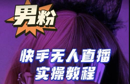 【男粉落地项目】零基础玩转男粉快手无人直播月入3w+,2023快手无人直播实操教程-资源宝库吧