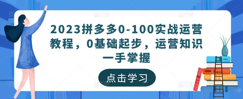 2023拼多多0-100实战运营教程,0基础起步,运营知识一手掌握-资源宝库吧