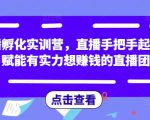 直播孵化实训营，直播手把手起号，赋能有实力想赚钱的直播团队-资源宝库吧