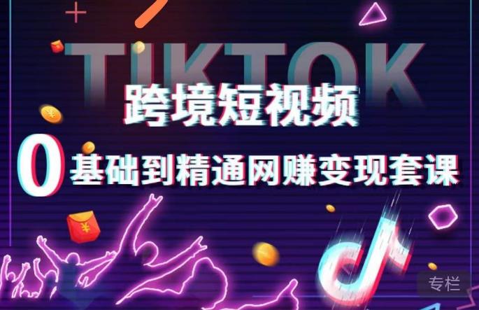 跨境短视频TIKTOK 0基础到精通网赚变现套课,跨境短视频独立站带货变现技巧-资源宝库吧