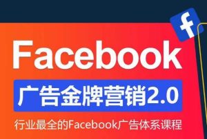 Facebook广告营销体系化教程，Facebook广告金牌营销2.0，行业最全的Facebook广告体系课程-资源宝库吧