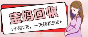 最新宝妈粉回收变现计划及胎教音乐高端变现玩法全套教程!(非老玩法)-资源宝库吧