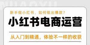 红商学院·小红书电商运营课，​新手做小红书如何快速做出爆款，从入门到精通，体验不一样的收货-资源宝库吧
