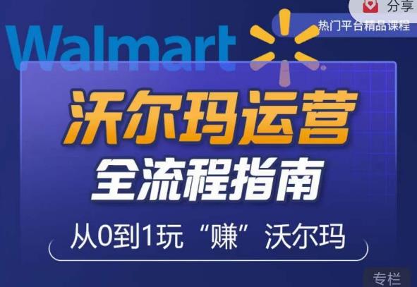 沃尔玛店铺前期运营从零到一最全指南,全面挖掘沃尔玛入门盲区,深度打造新手实操技巧-资源宝库吧