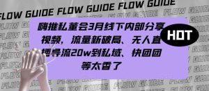 嗨推私董会3月线下内部分享视频，流量新破局、无人直播导流20w到私域、快团团等太香了-资源宝库吧