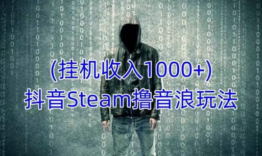 抖音Steam撸音浪玩法，挂机一天收入1000+不露脸 不说话 不封号 社恐人群福音-资源宝库吧