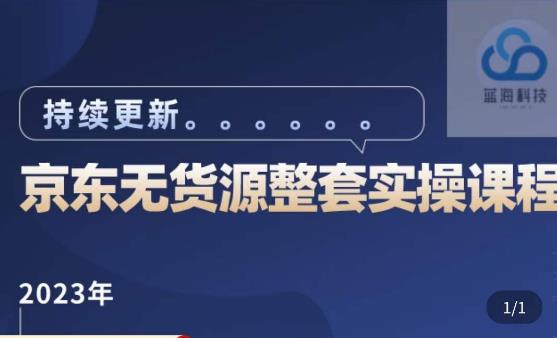 蓝七·2023京东店群整套实操视频教程，京东无货源整套操作流程大总结，减少信息差，有效做店发展-资源宝库吧