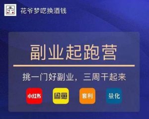 花爷-副业起跑营第2期，挑一门好副业，三周干起来（闲鱼｜小红书｜量化｜套利）-资源宝库吧