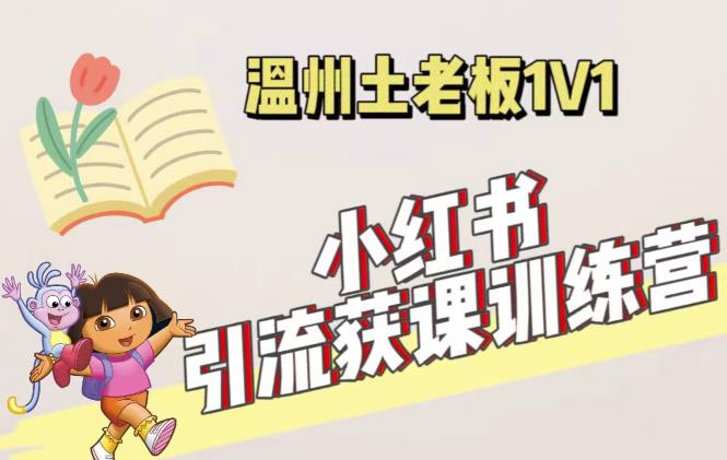 小红书1对1引流获客训练营：账号、内容、引流、成交（价值3999元）-资源宝库吧