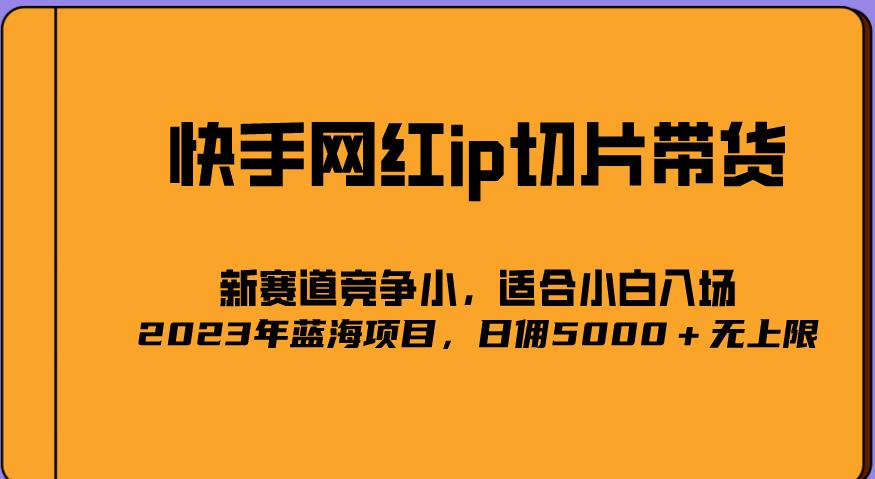 2023爆火的快手网红IP切片，号称日佣5000＋的蓝海项目，二驴的独家授权-资源宝库吧