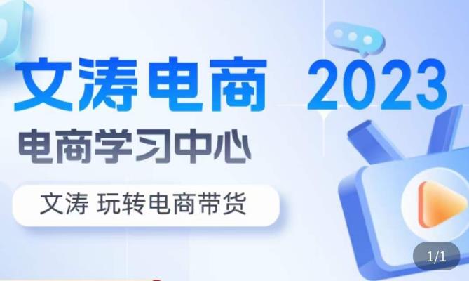 文涛电商·7天零基础自然流起号，​快速掌握店铺运营的核心玩法，突破自然展现量，玩转直播带货-资源宝库吧