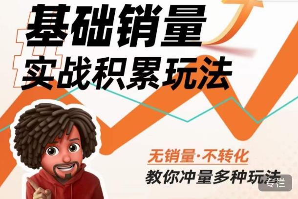 内功丨淘系基础销量实战积累玩法，无销量·不转化，教你冲量多种玩法-资源宝库吧