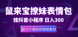 鼠来宝撩妹表情包，通过抖音小程序变现，日入300+（包含72个动画视频素材）-资源宝库吧