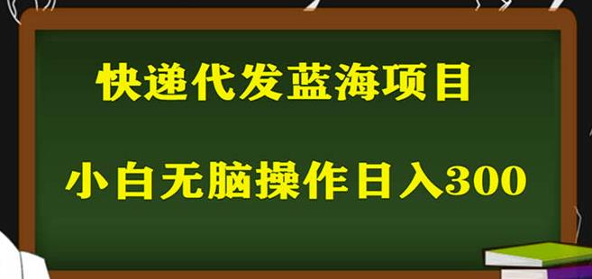 2023最新蓝海快递代发项目，小白零成本照抄也能日入300+-资源宝库吧