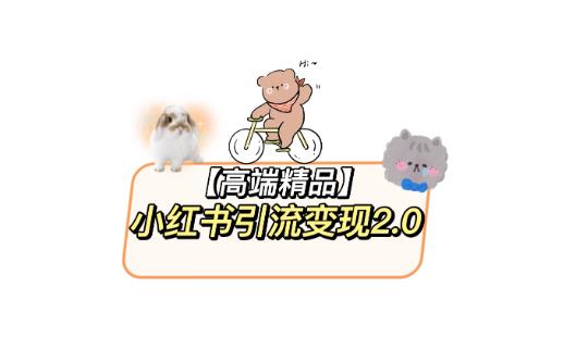 小红书最新引流变现教程,全网最新最详细的视频教程以及素材-资源宝库吧