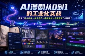 AI漫剧从0到1的工业化实战，覆盖“选本改编—美术资产—视频生成—后期剪辑”全链路（更新6月）-资源宝库吧