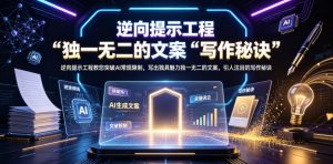 逆向提示工程教您突破AI常规限制，写出独具魅力独一无二的文案，引人注目的写作秘诀【原创双语字幕】-资源宝库吧