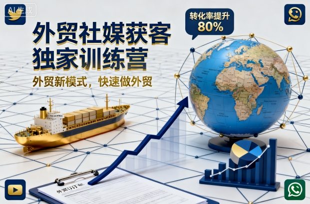 外贸社媒获客独家训练营，外贸新模式，快速做外贸（更新26年6月26日）-资源宝库吧
