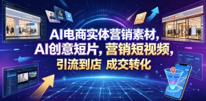 AI电商实体营销素材，AI创意短片，高效打造营销短视频，轻松引流到店，稳定提升门店客流与成交转化-资源宝库吧