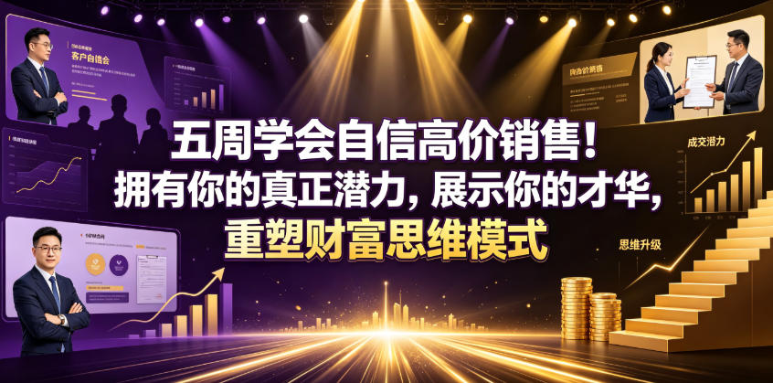 五周学会自信高价销售！拥有你的真正潜力，展示你的才华，重塑财富思维模式【原创双语字幕】-资源宝库吧