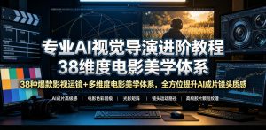 专业AI视觉导演进阶教程，38种爆款影视运镜+多维度电影美学体系，全方位提升AI成片高级感与镜头质感-资源宝库吧